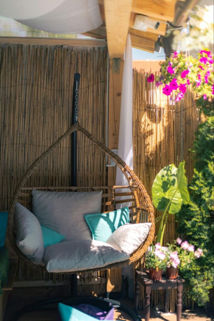 cosy garden outdoor seating area