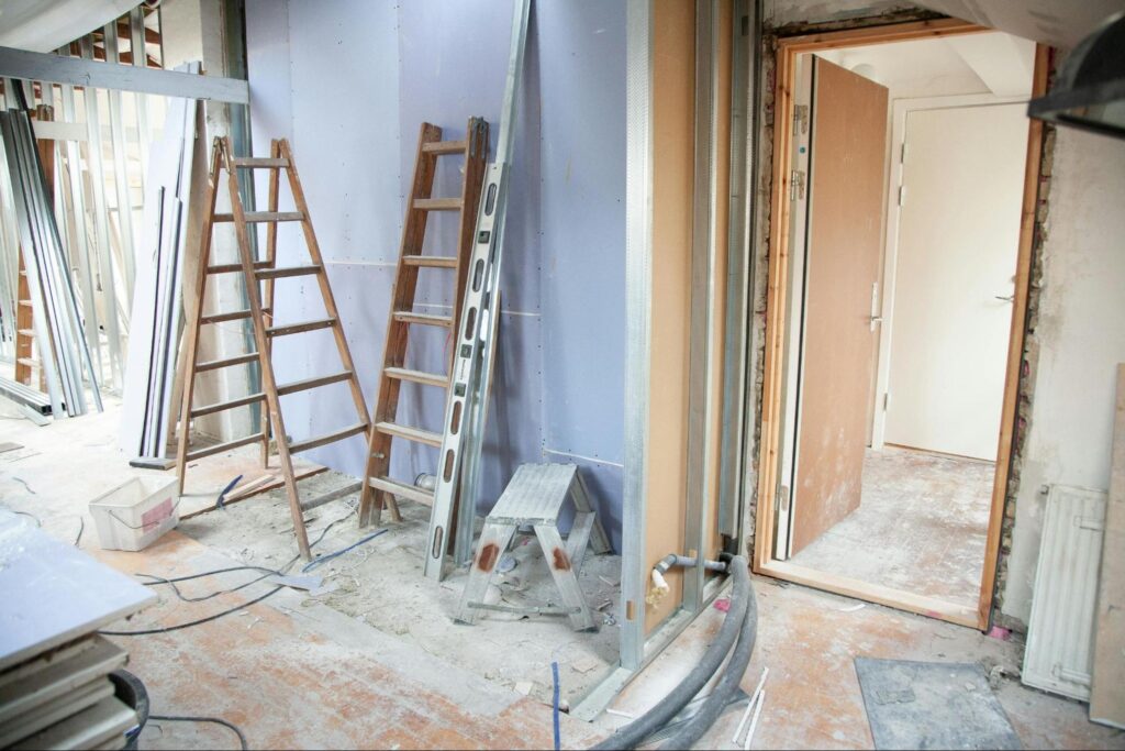 A room that is being renovated