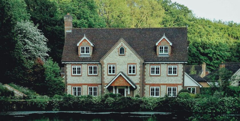 Beautiful old house on a lake