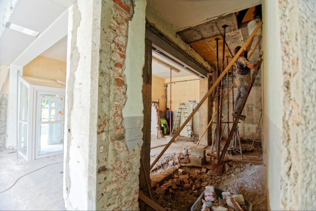 Tore down house during renovation